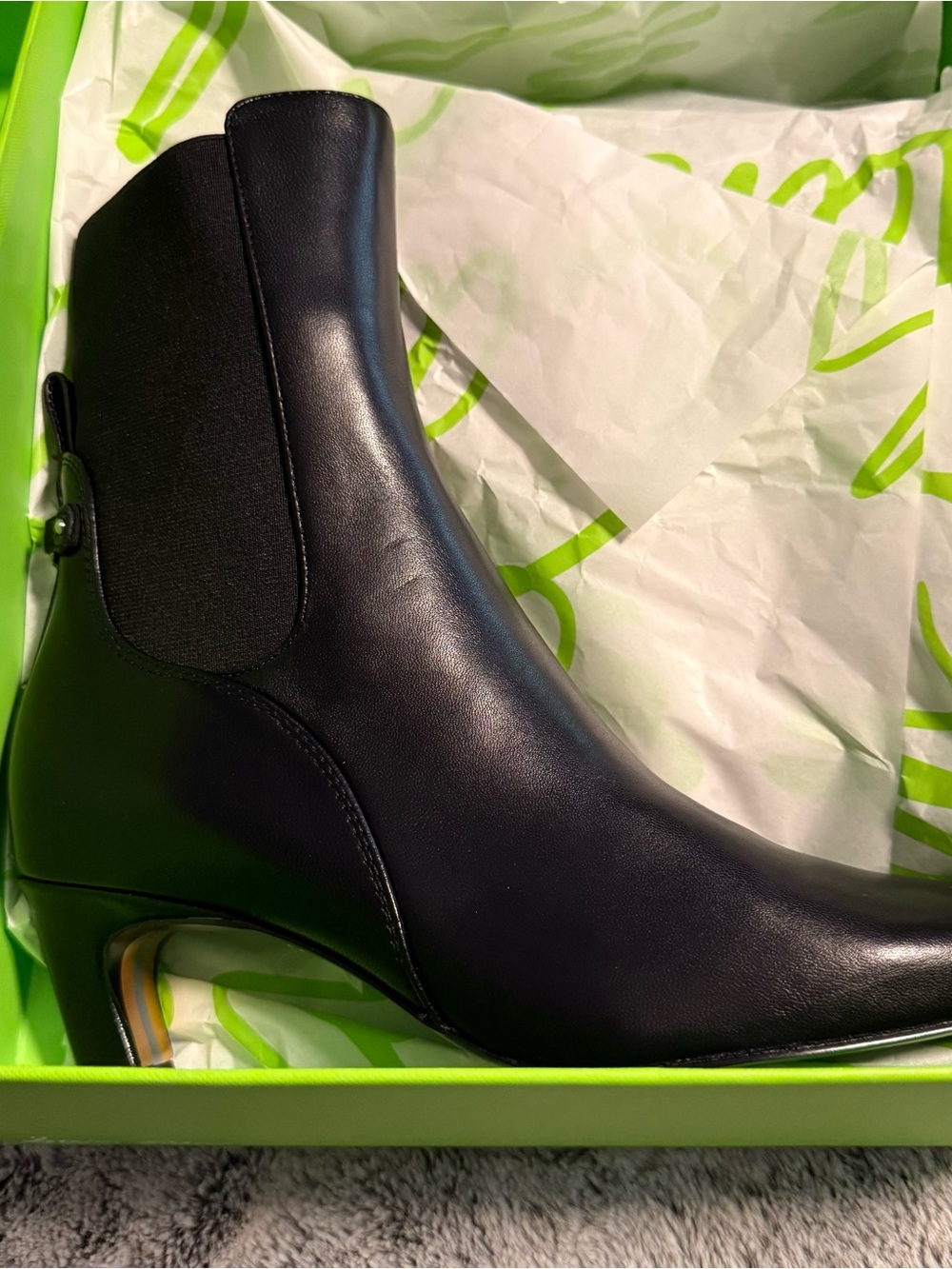 Sam Edelman Margo Black Leather Ankle Boots